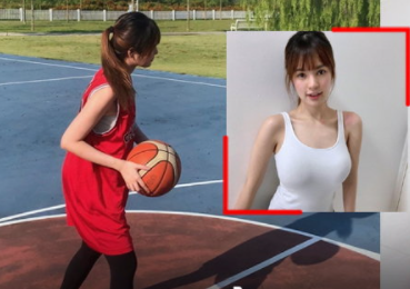"Cheri", a Malaysian net idol, loves basketball